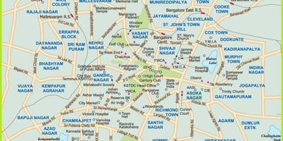 بنگلور در نقشه