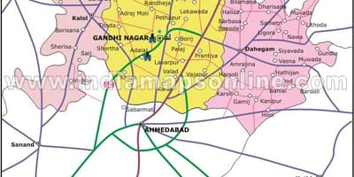 بنگلور گاندینگر نقشه