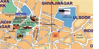 Ulsoor بنگلور نقشه