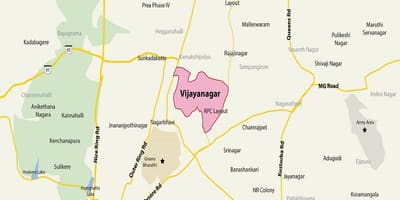 نقشه Vijayanagar بنگلور